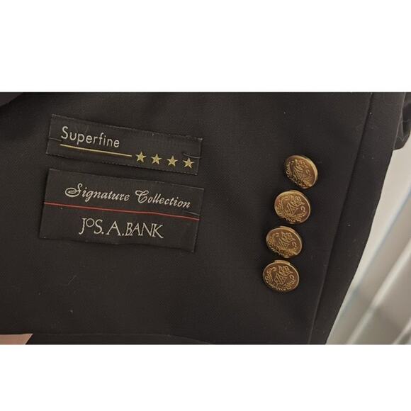 Jos. A Bank Signature Suit Blazer 100% Wool 2 Button 50 Xlong Navy New Jacket - Picture 9 of 11